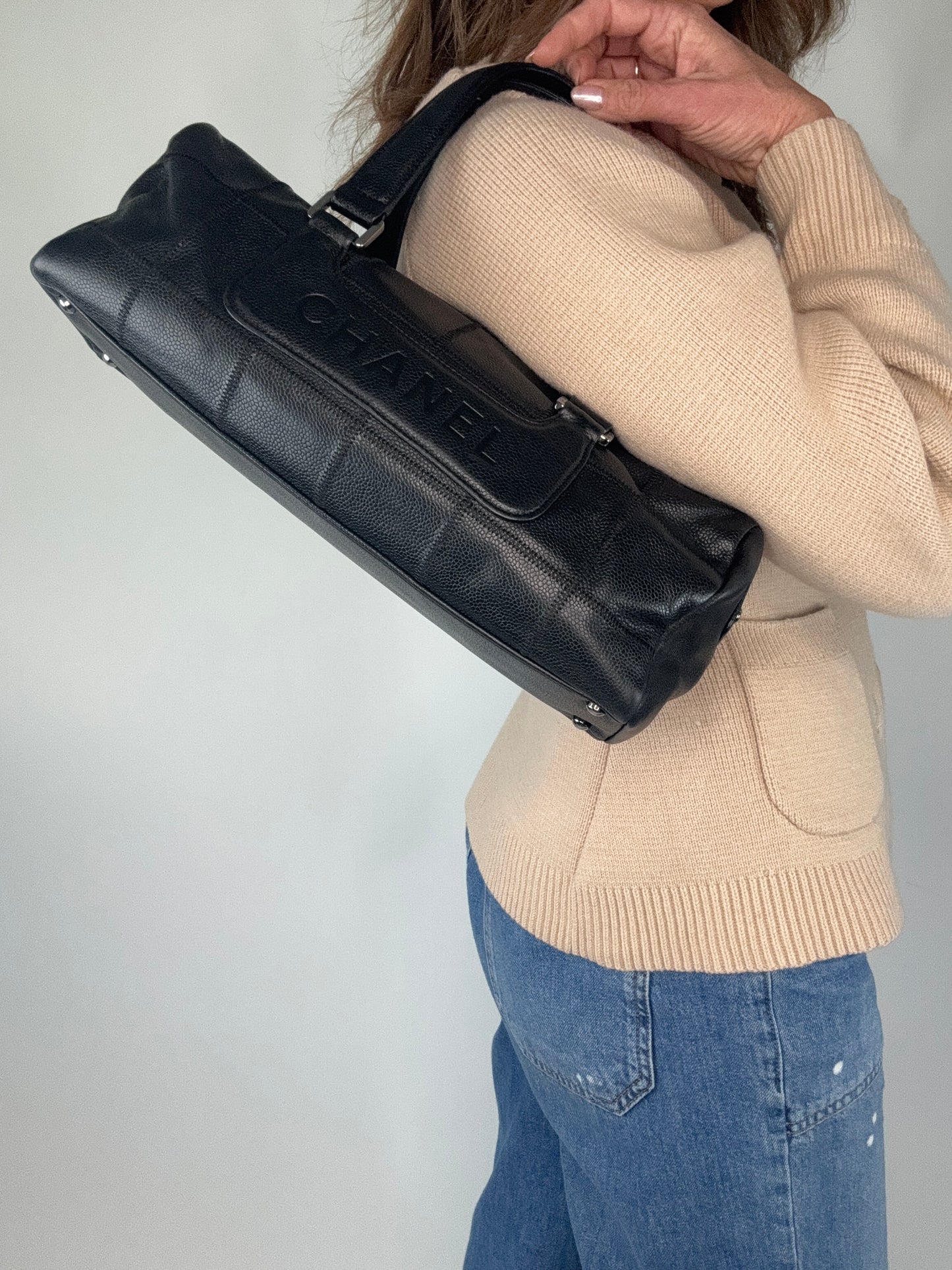 Chanel LAX Bowler East West Caviar Bag