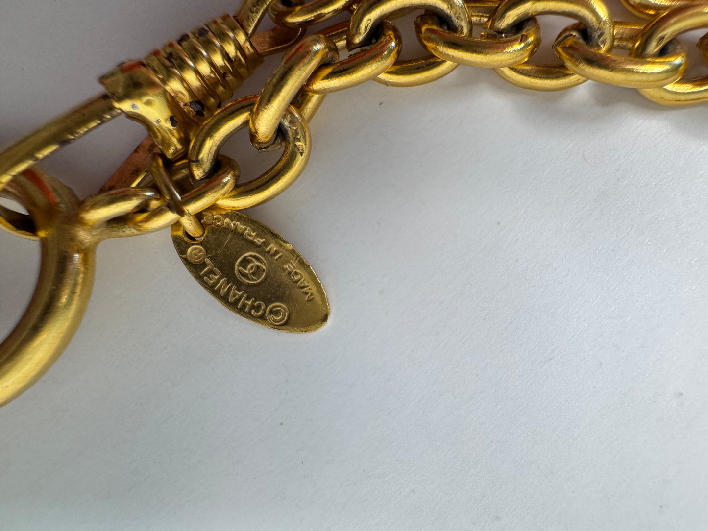 Chanel Vitage Large Quilted CC Pendent