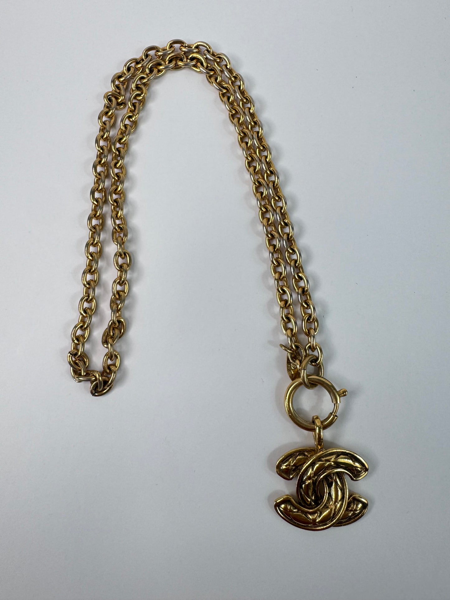 Chanel Vintage Small Quilted Pendant