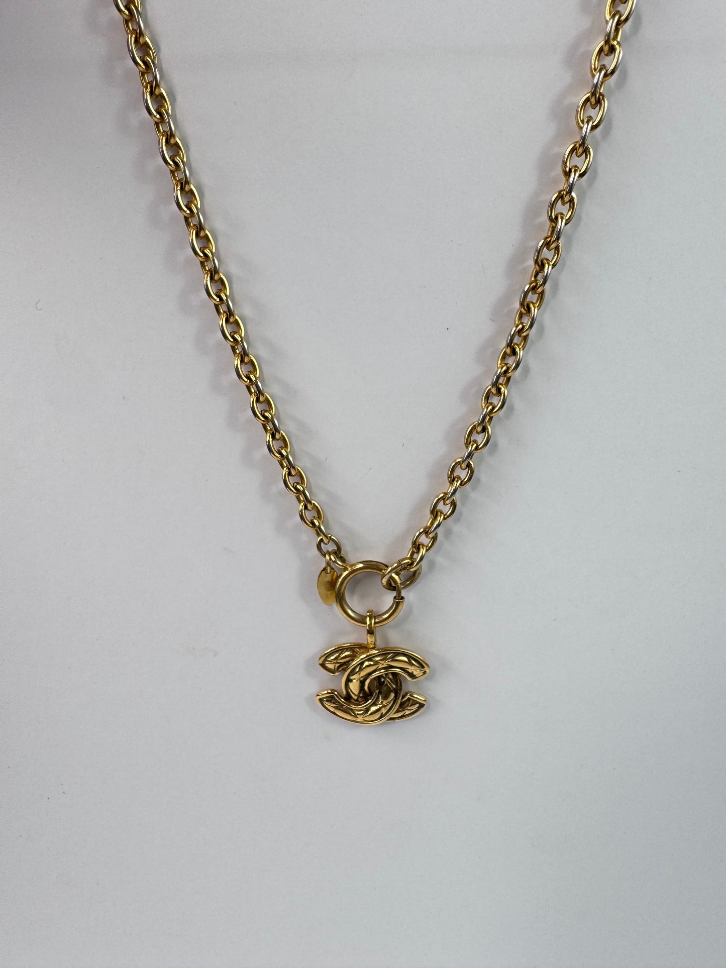 Chanel Vintage Small Quilted Pendant