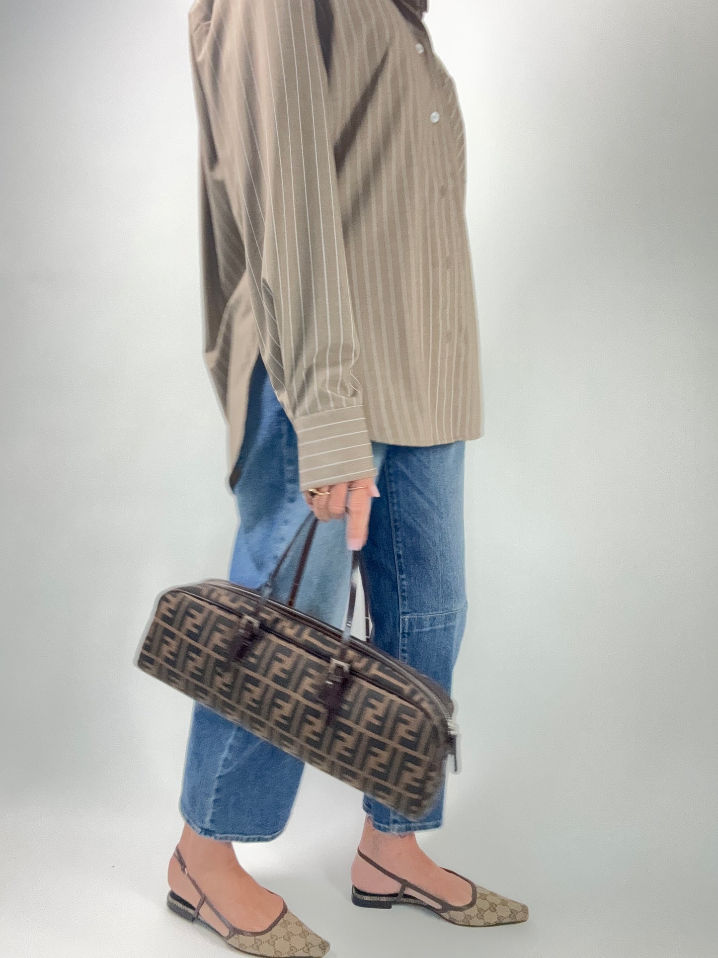 Fendi Zucca Vintage Rare East West Bag