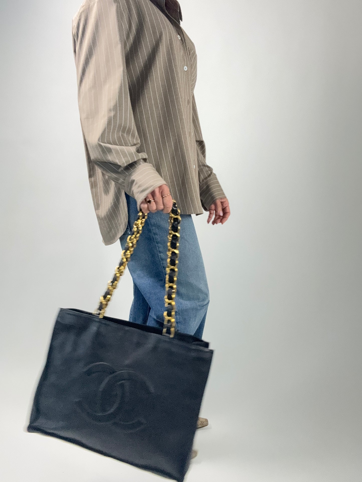Chanel Vintage Deca Chunky Chain Tote