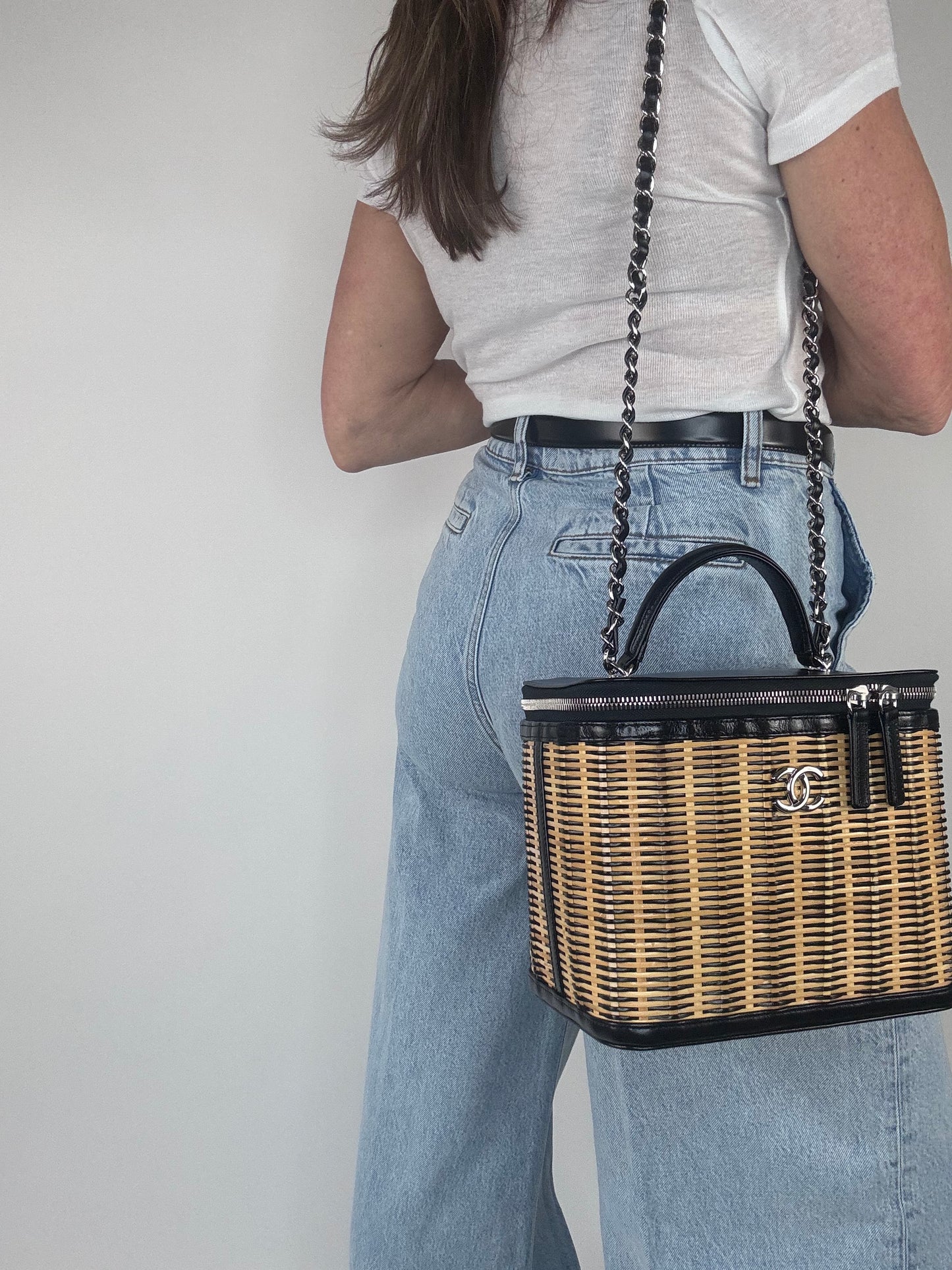 Chanel Raffia Two way Vanity