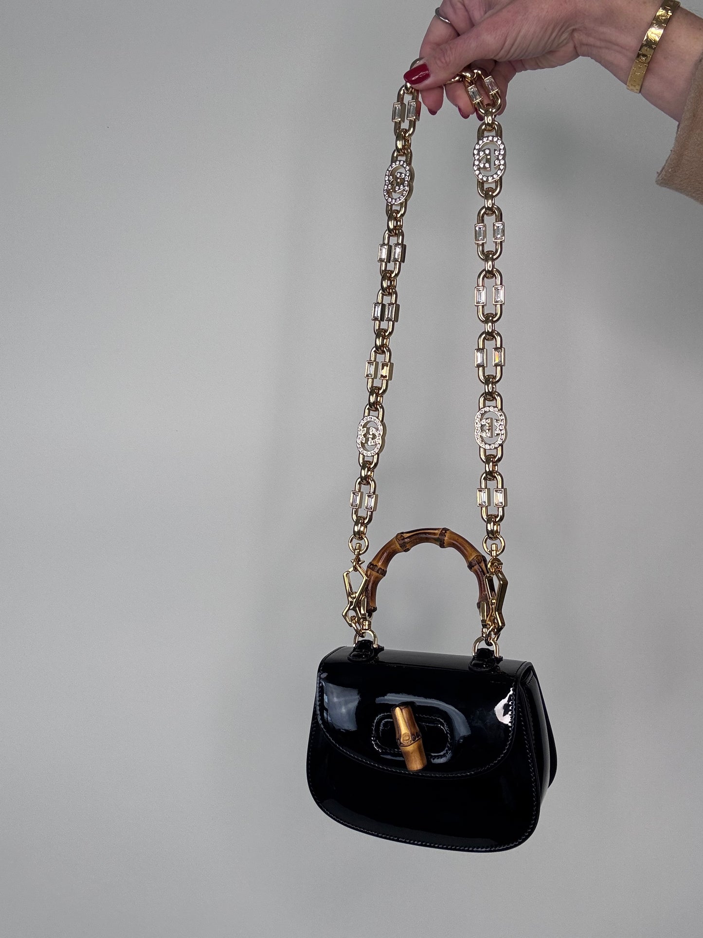 Gucci Mini 1947 Two Way Crystal Strap