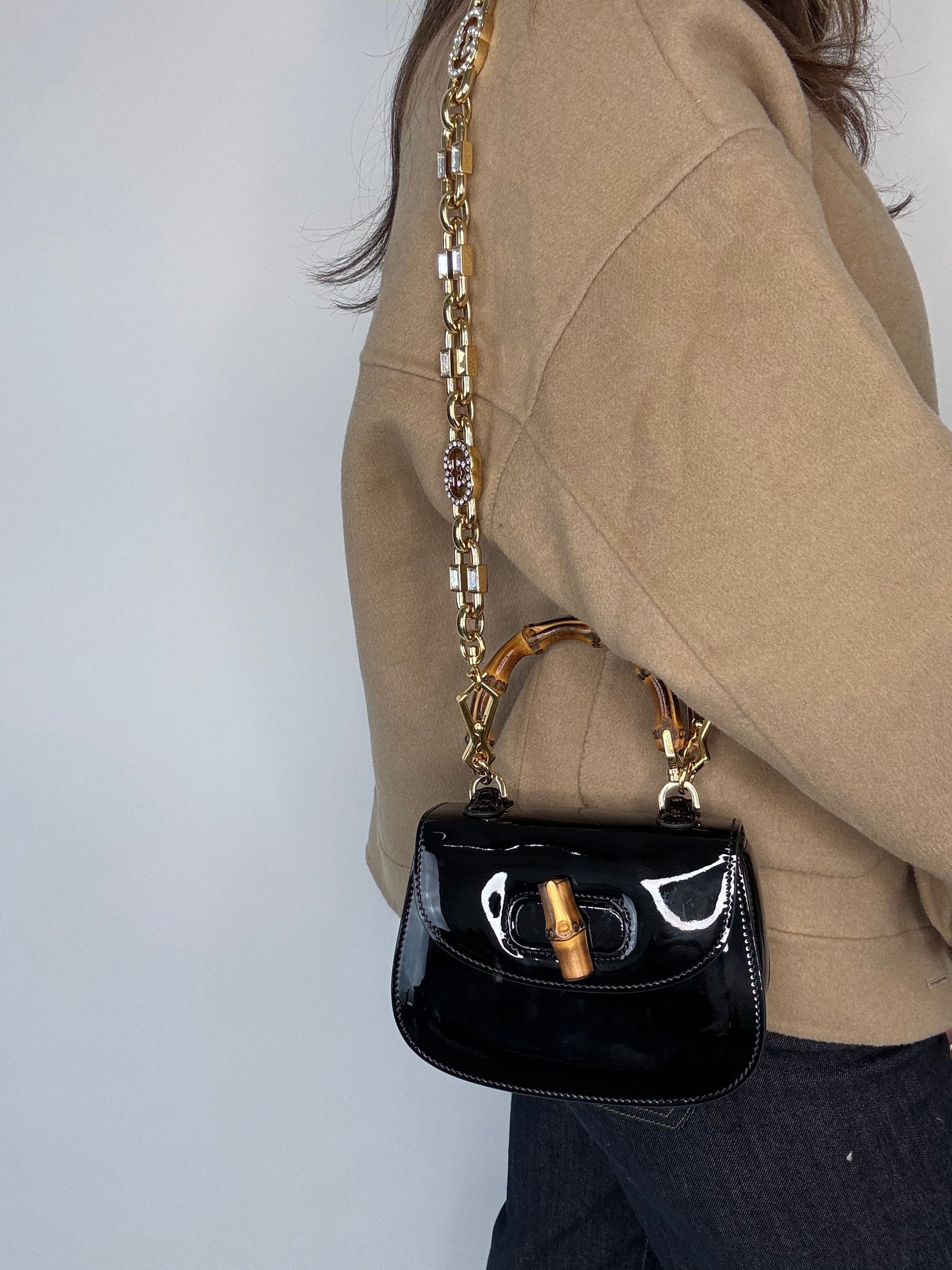 Gucci Mini 1947 Two Way Crystal Strap