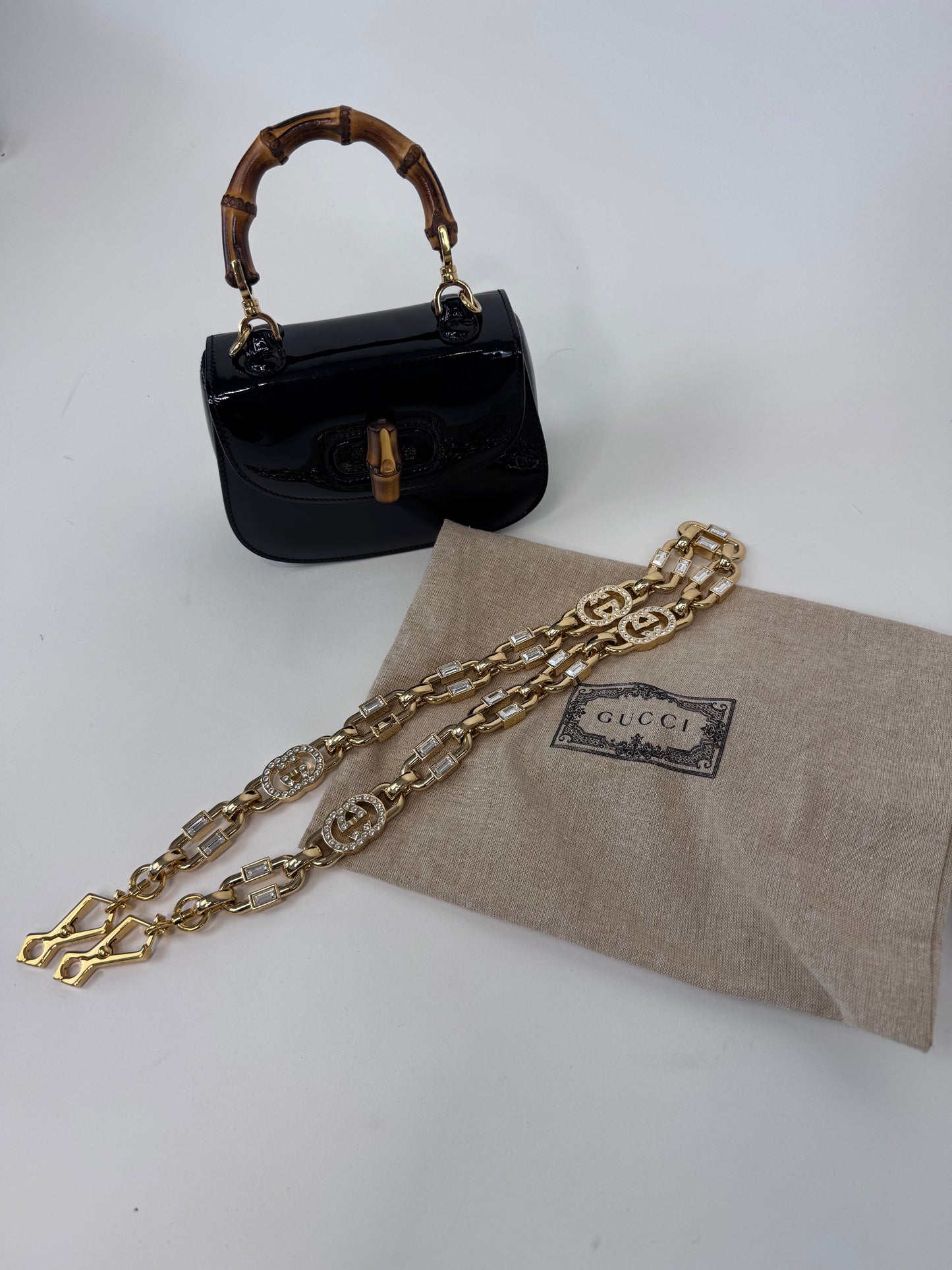 Gucci Mini 1947 Two Way Crystal Strap