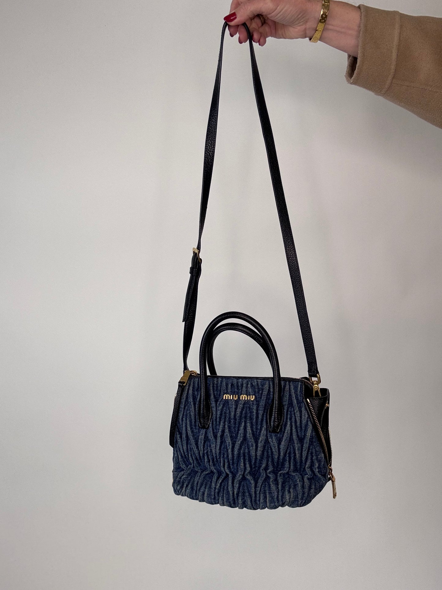 Miu Miu Denim Vintage Small Two Bag