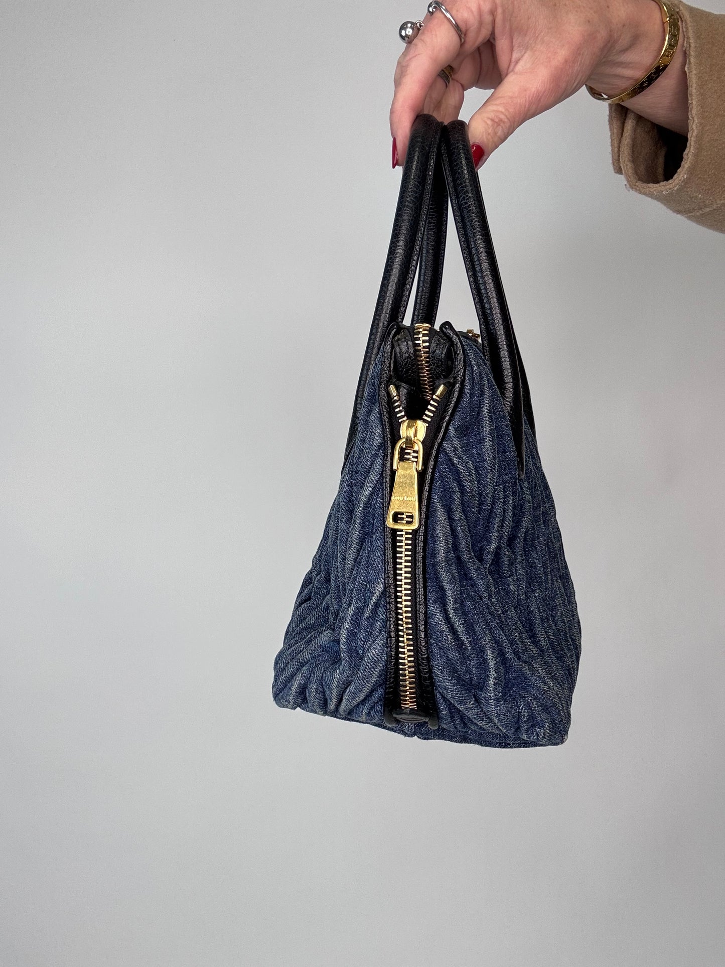 Miu Miu Denim Vintage Small Two Bag
