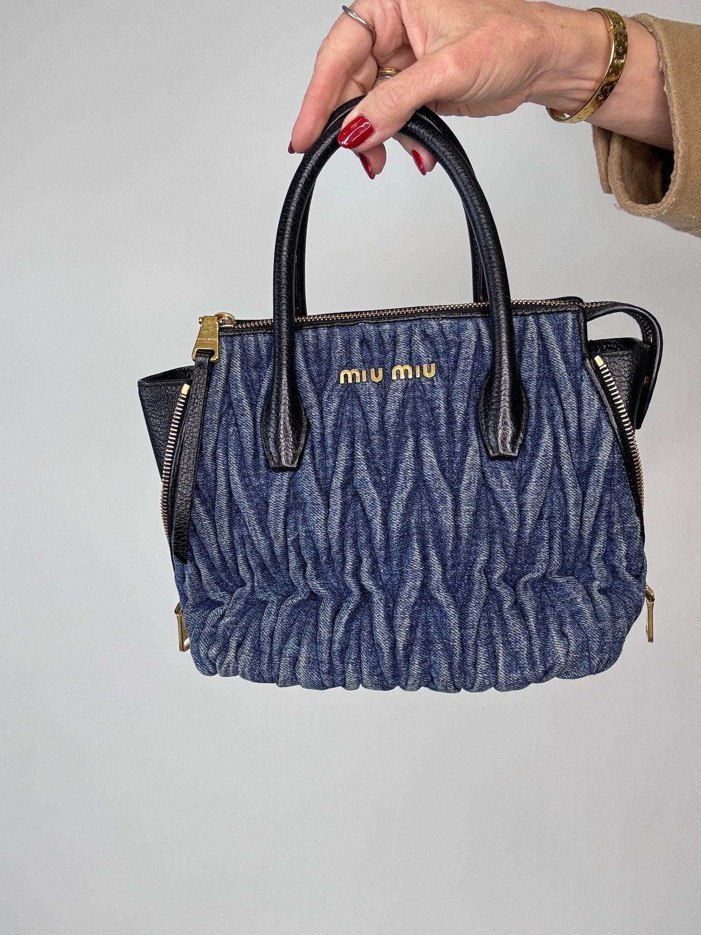 Miu Miu Denim Vintage Small Two Bag