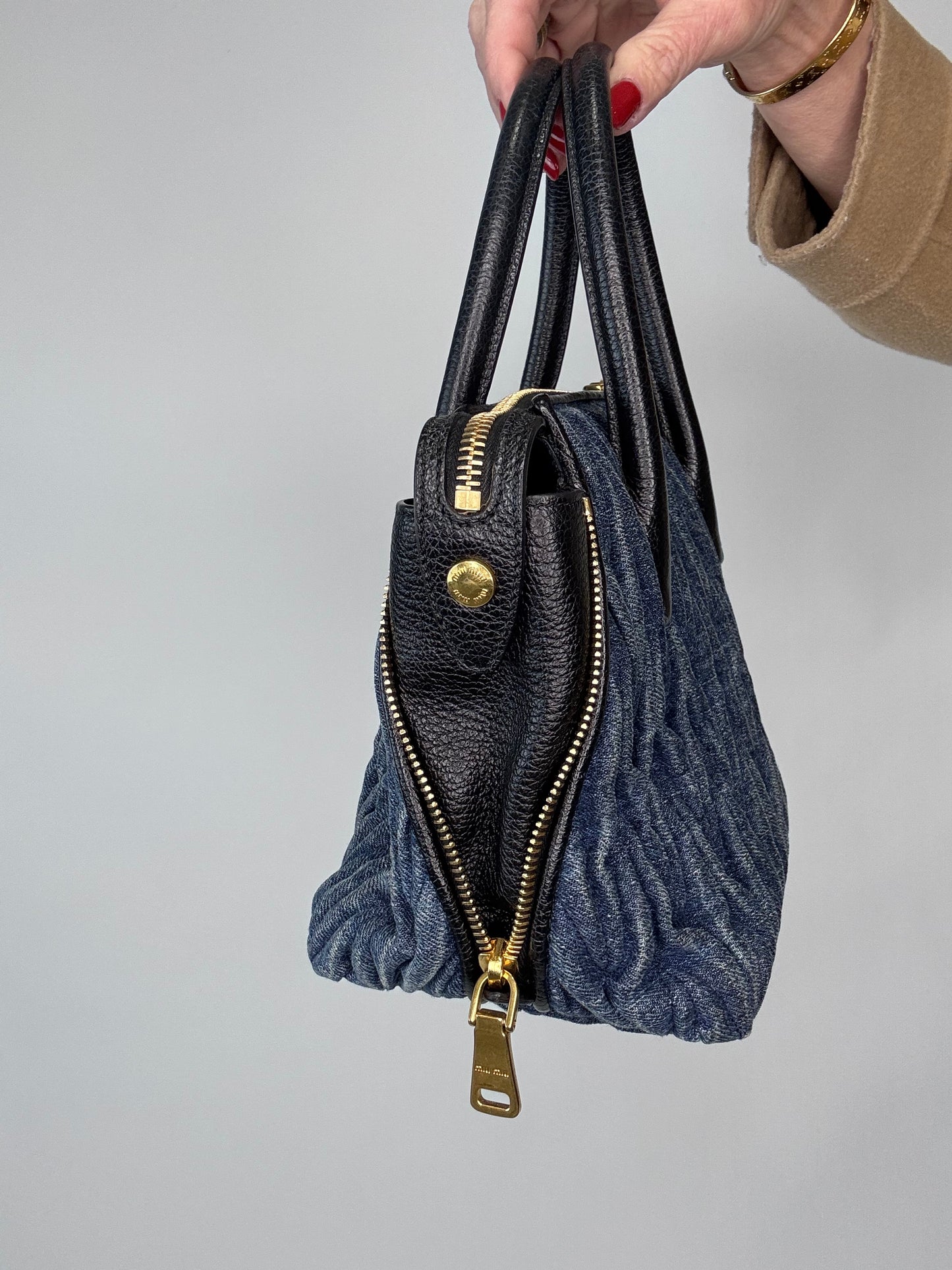 Miu Miu Denim Vintage Small Two Bag