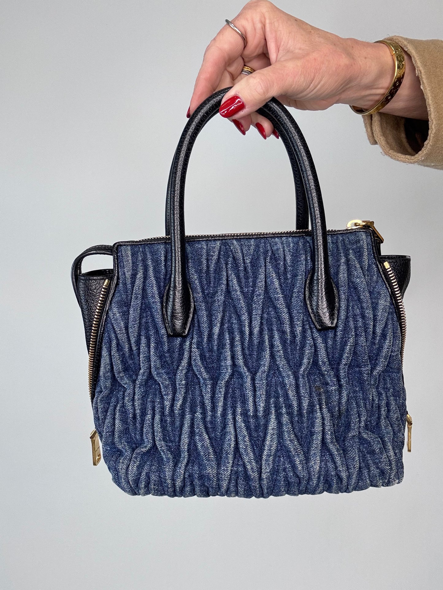 Miu Miu Denim Vintage Small Two Bag