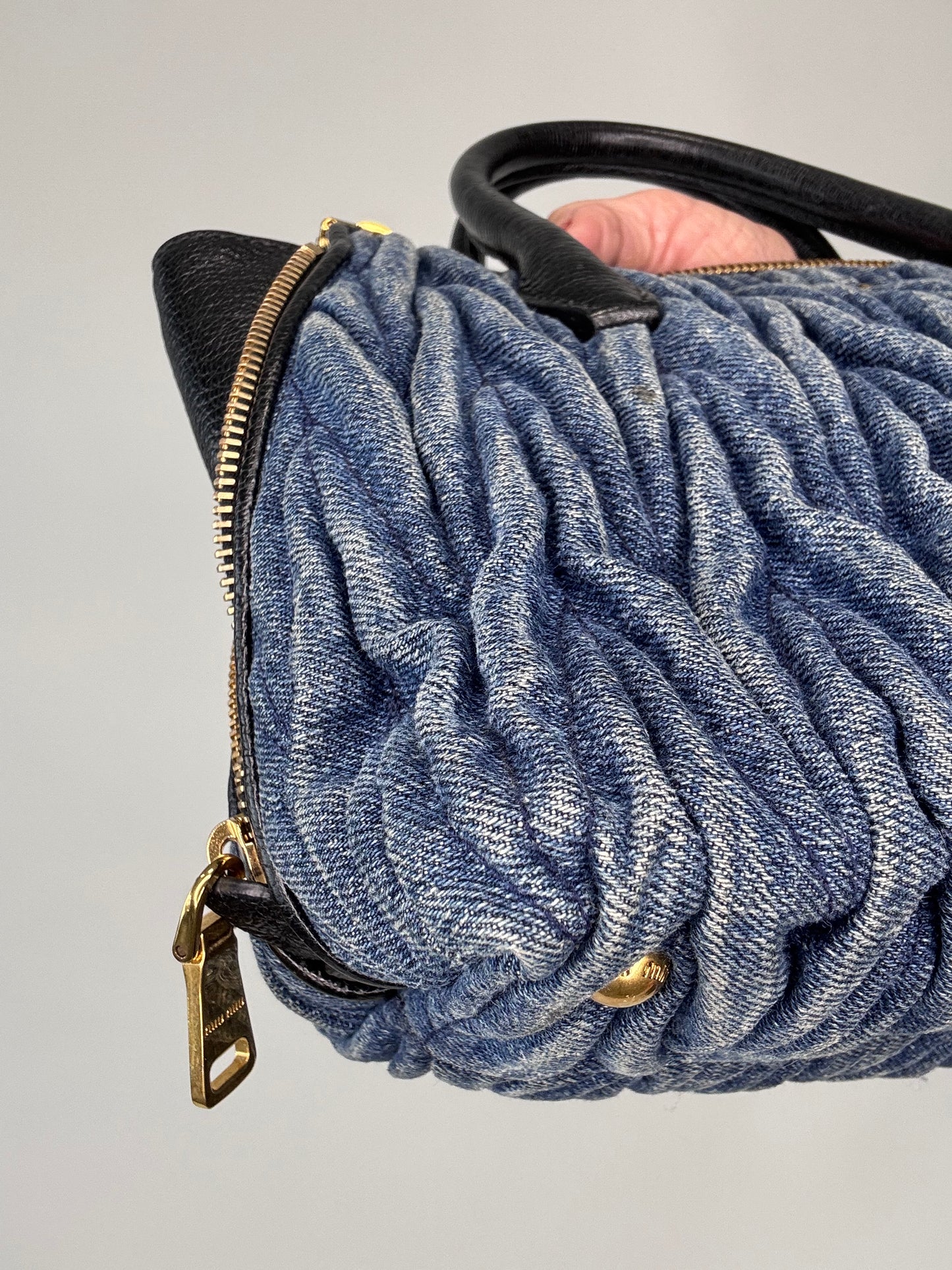 Miu Miu Denim Vintage Small Two Bag