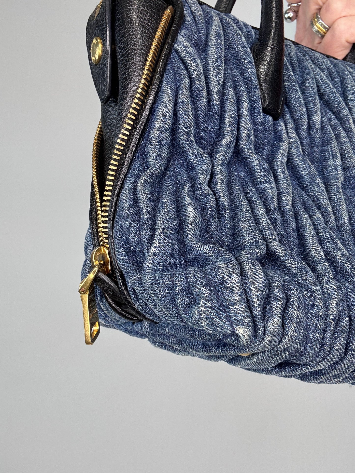 Miu Miu Denim Vintage Small Two Bag