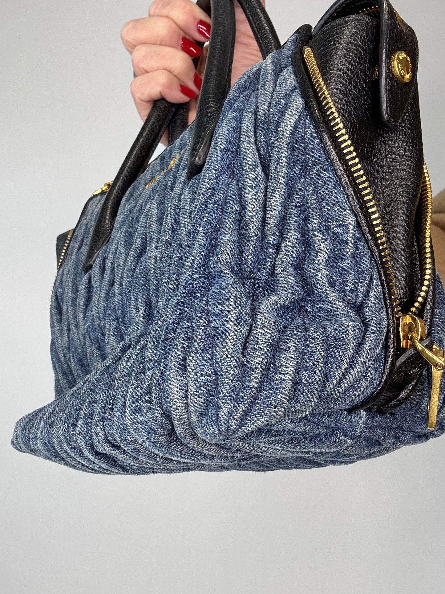 Miu Miu Denim Vintage Small Two Bag