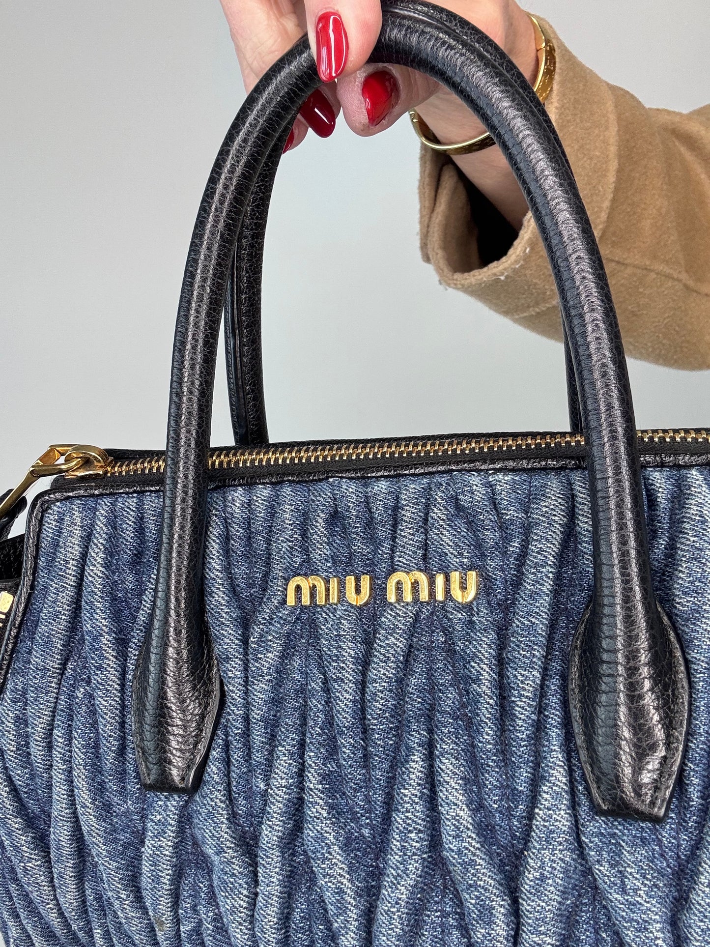 Miu Miu Denim Vintage Small Two Bag