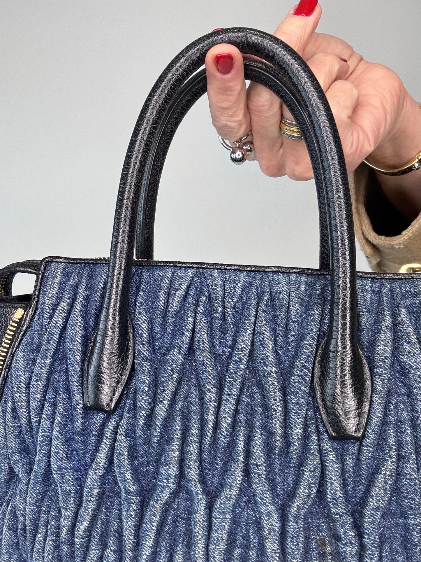 Miu Miu Denim Vintage Small Two Bag