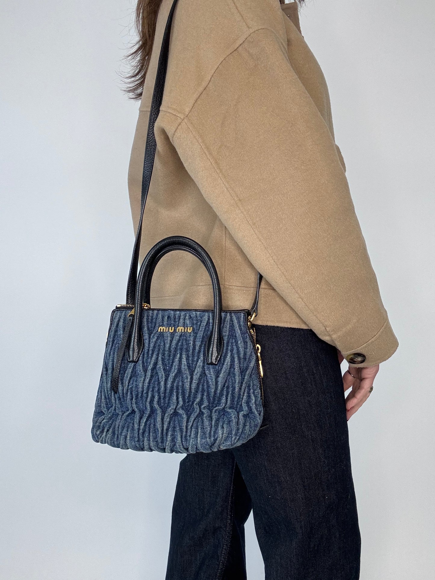 Miu Miu Denim Vintage Small Two Bag