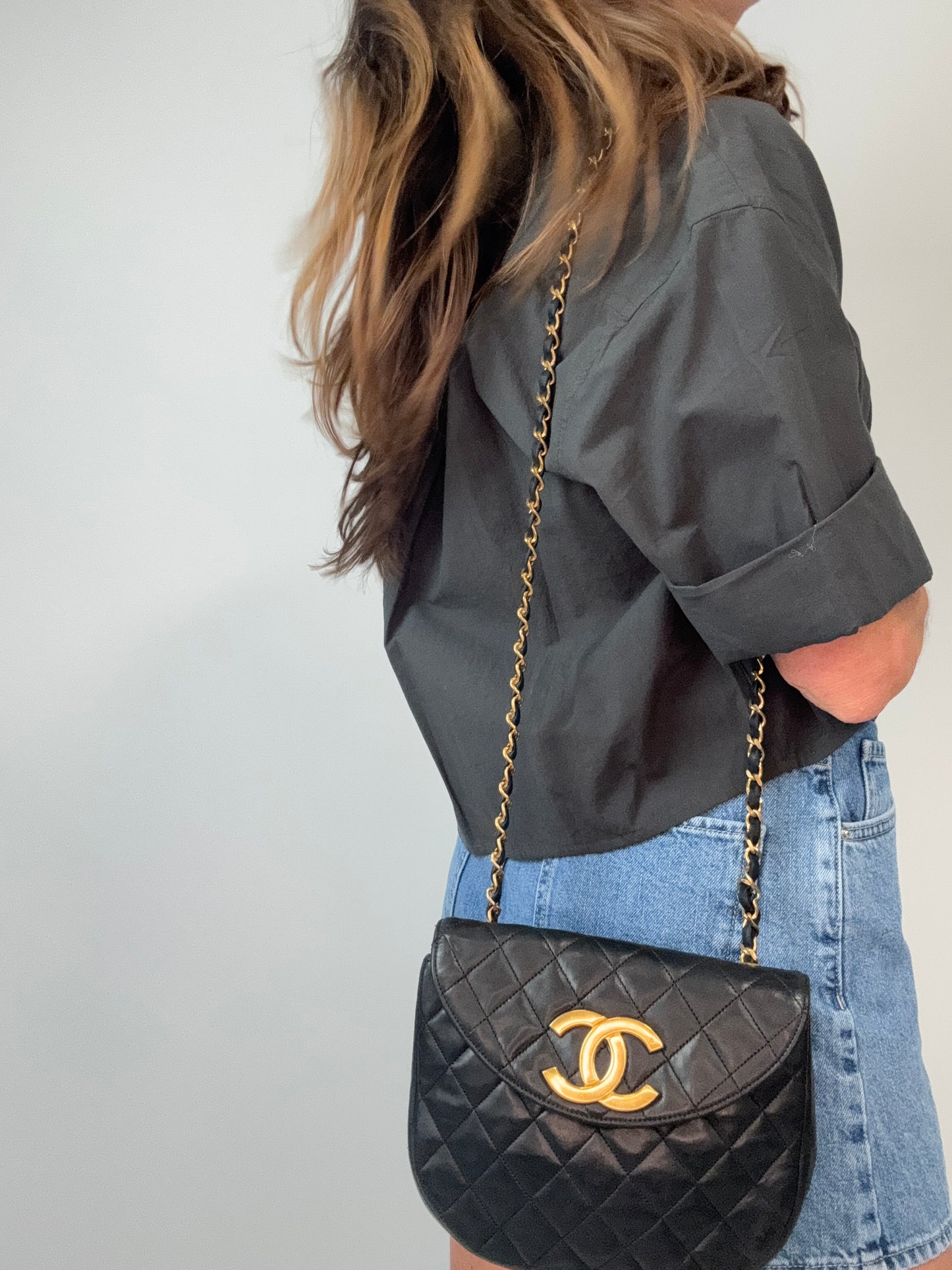 Chanel Round CC Chain Crossbody Bag 1986-1988