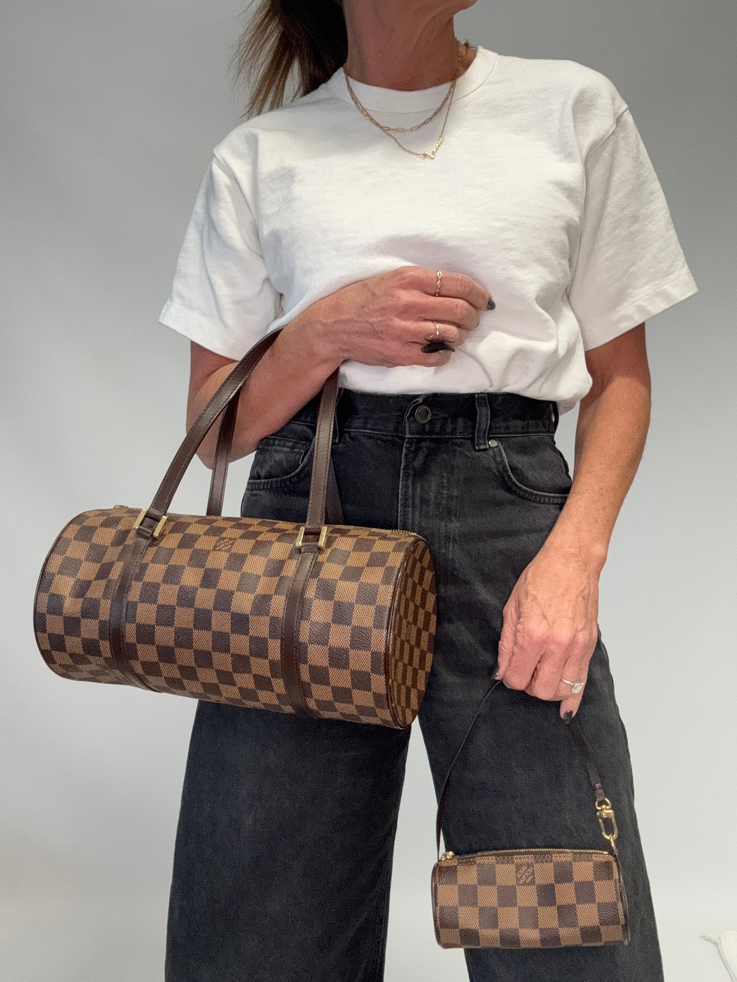 Louis Vuitton Damier Ebene Papillon 30 Set with Mini Pouch