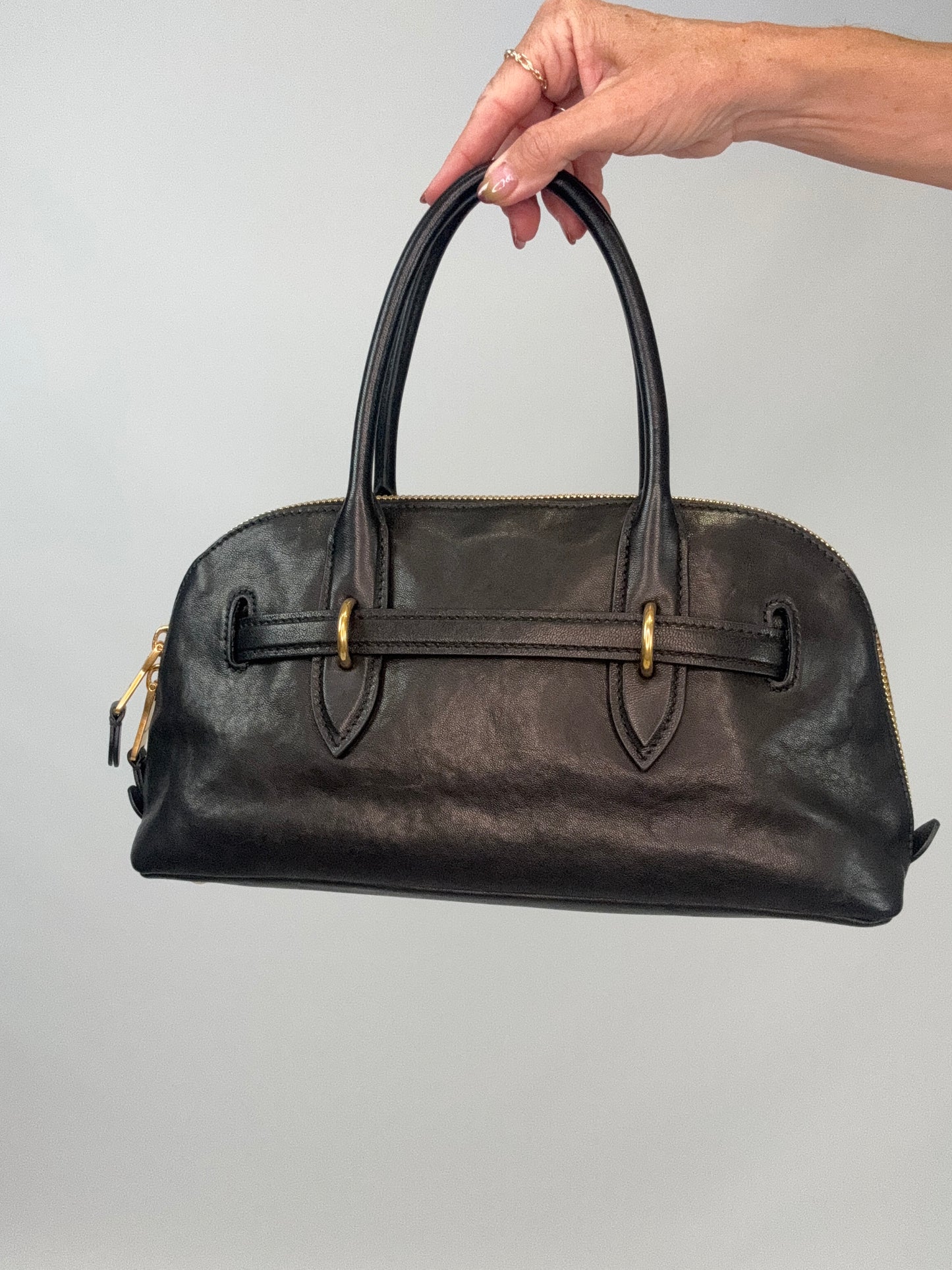 Miu Miu Aventure Nappa Leather Top Handle - Black