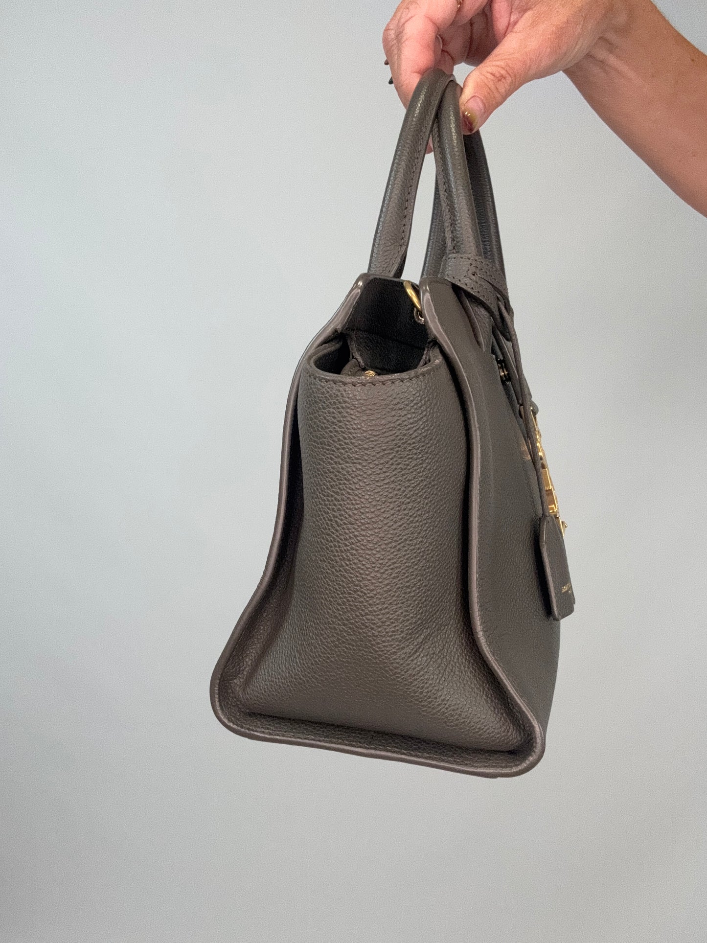Saint Laurent Downtown Monogram Cabas Baby Tote- Grey