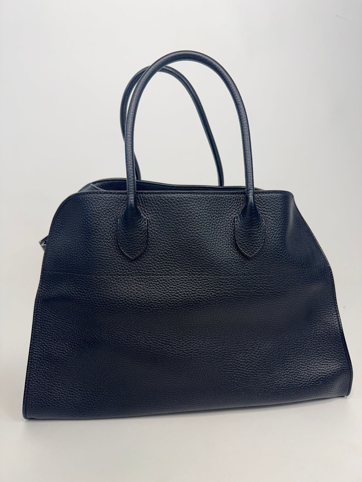 The Row Matte Grained Calfskin Soft Margaux 15 - Navy