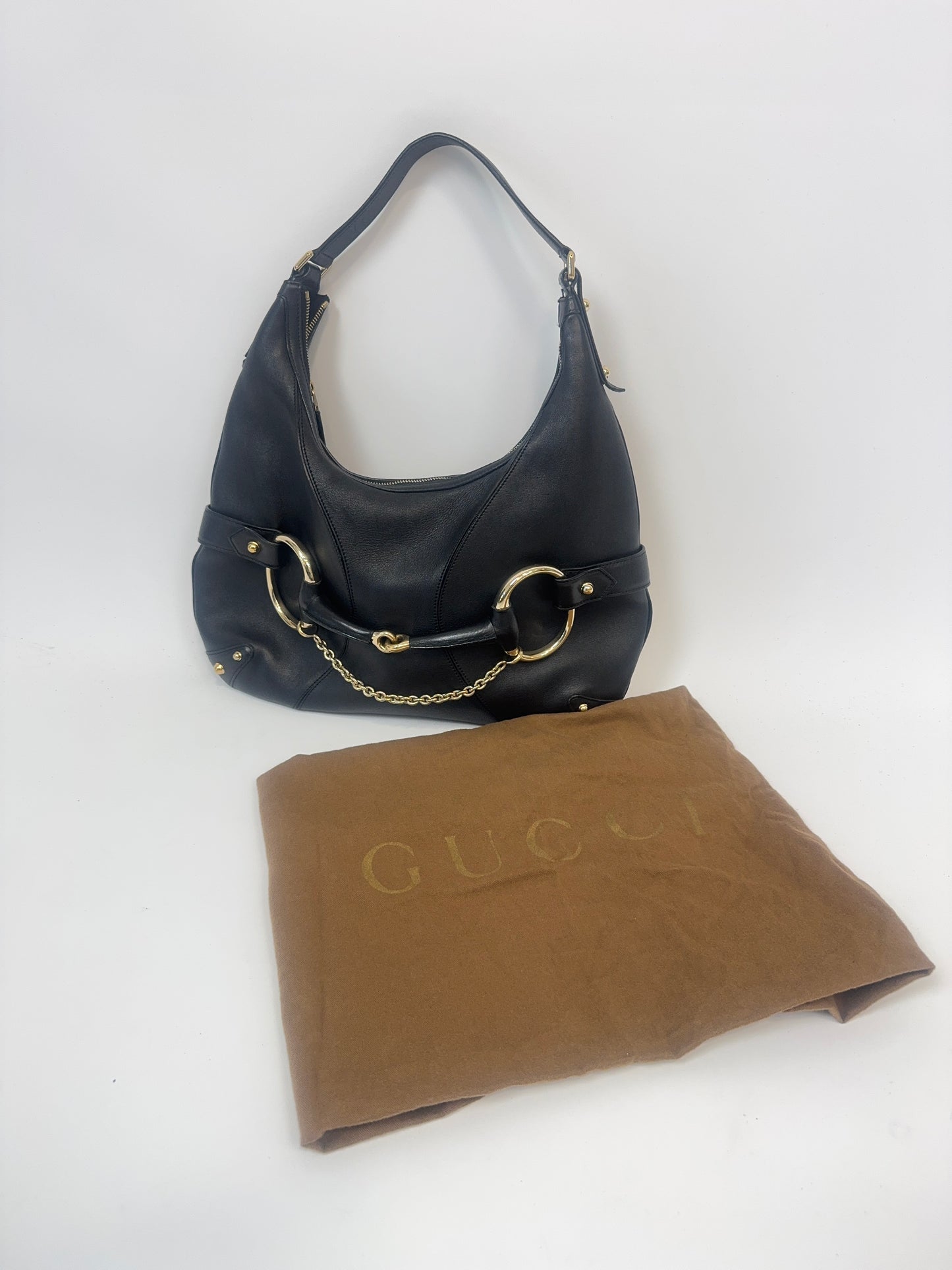 Gucci Horsebit Heritage Hobo Bag with dust bag