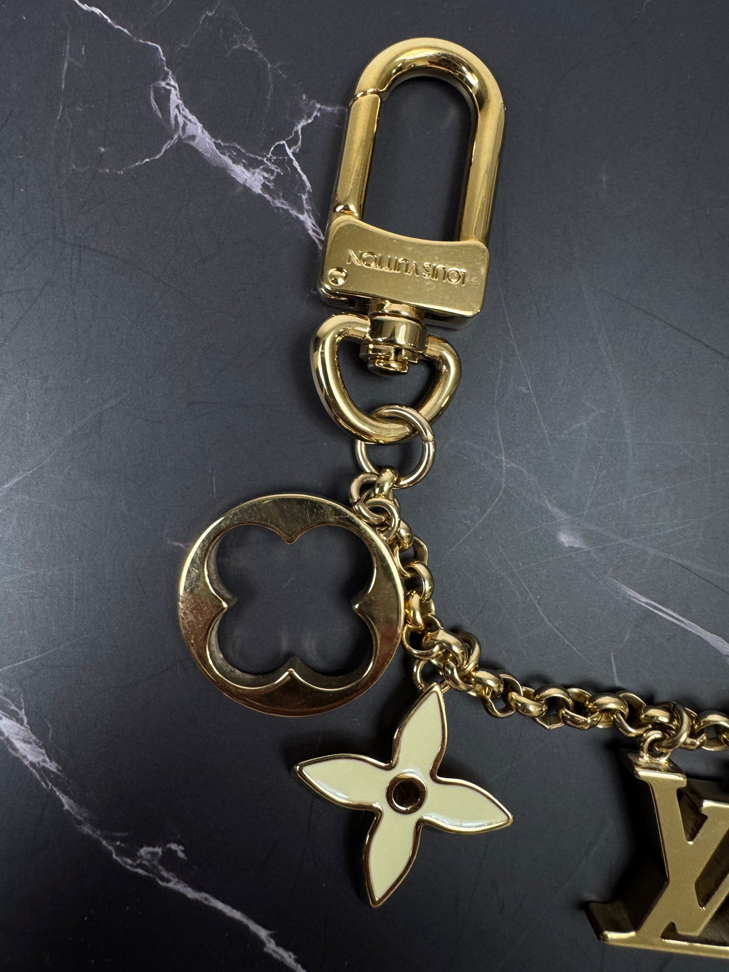 Louis Vuitton Monogram Charm Chain Key Holder / Bag Charm