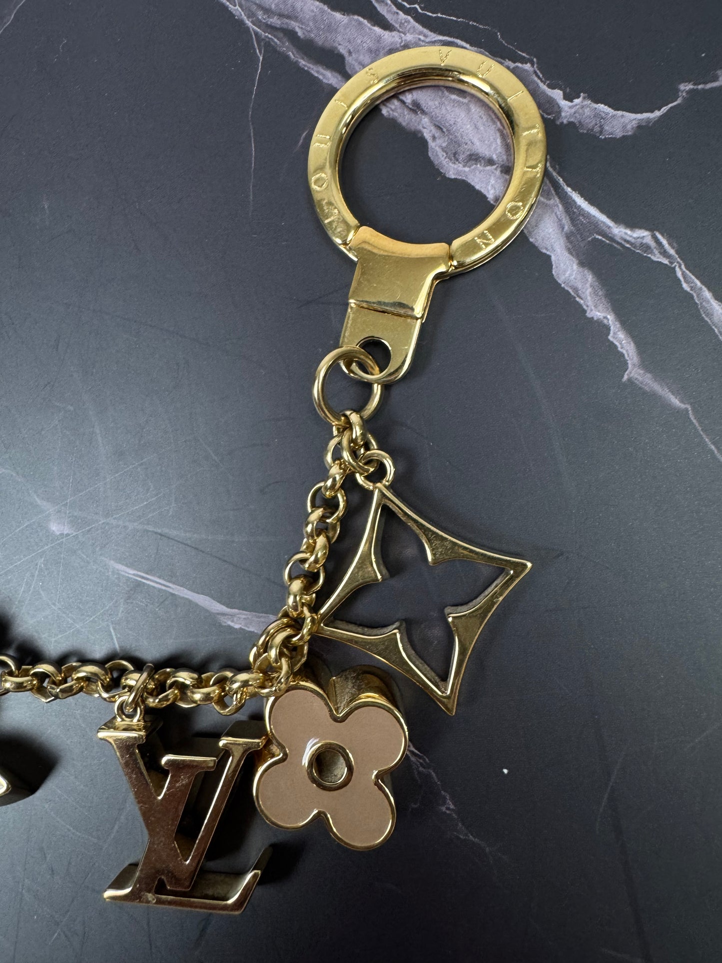 Louis Vuitton Monogram Charm Chain Key Holder / Bag Charm