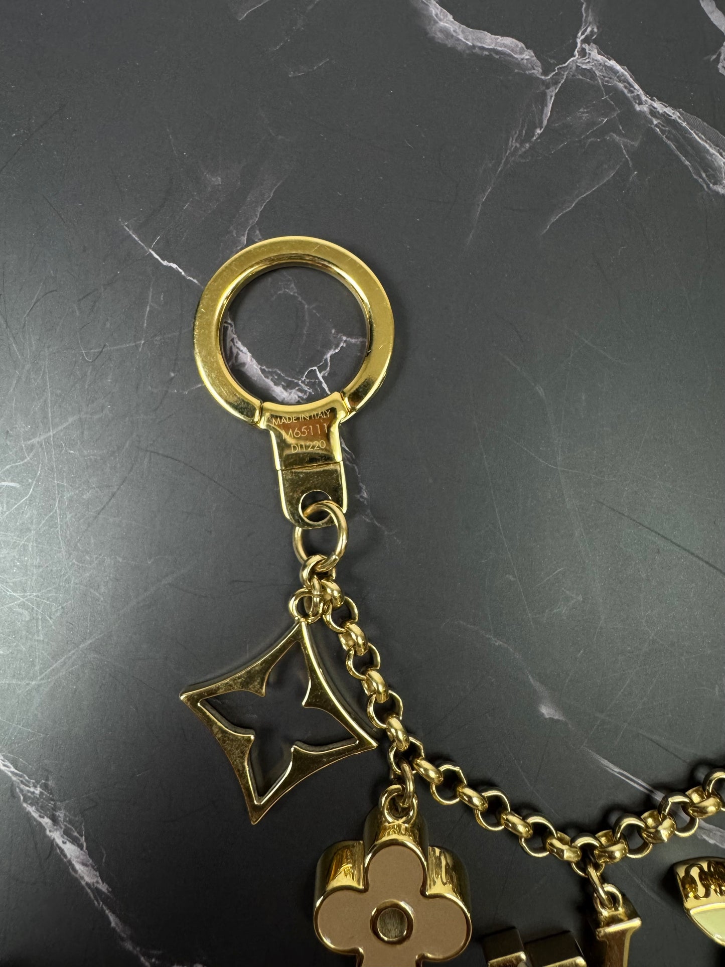 Louis Vuitton Monogram Charm Chain Key Holder / Bag Charm