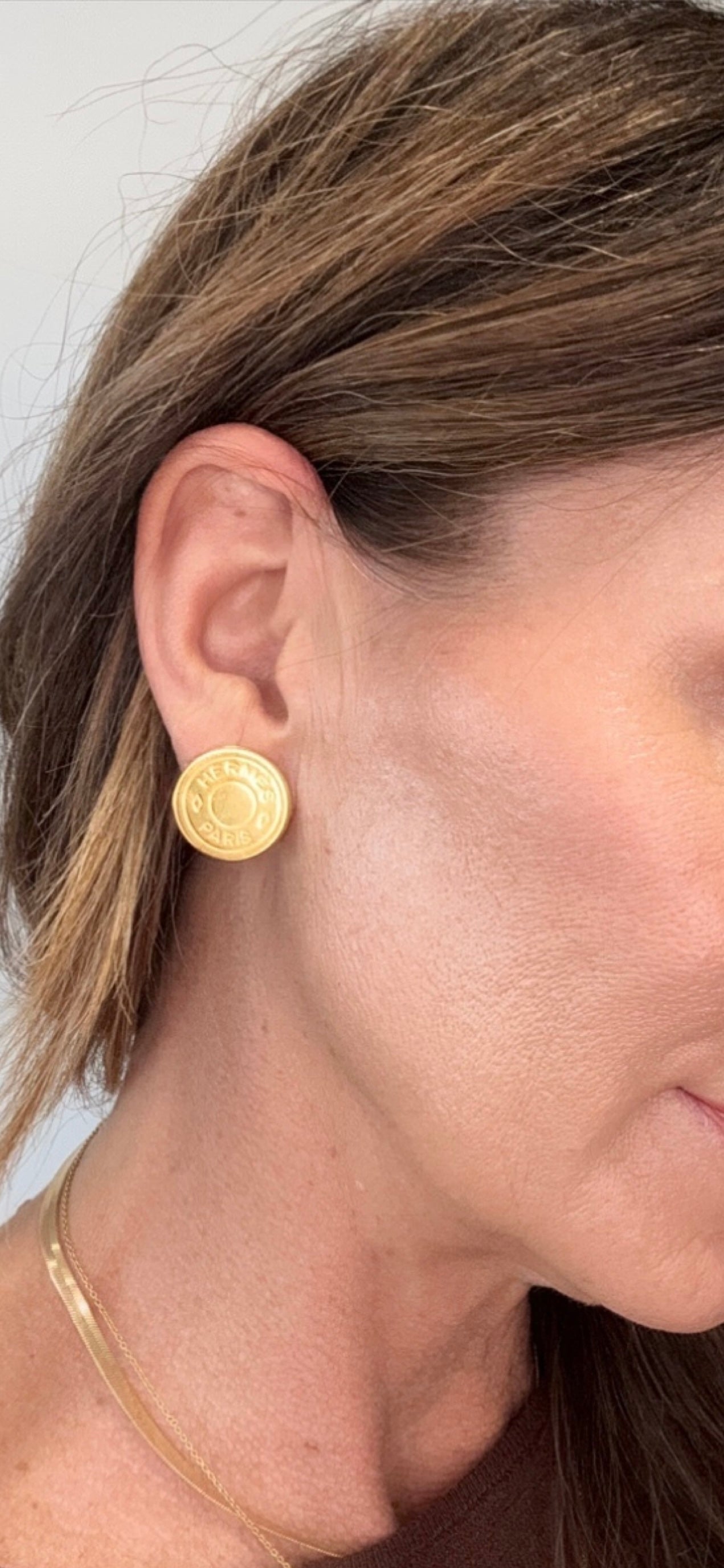 Hermes Sellier Clip On Earrings