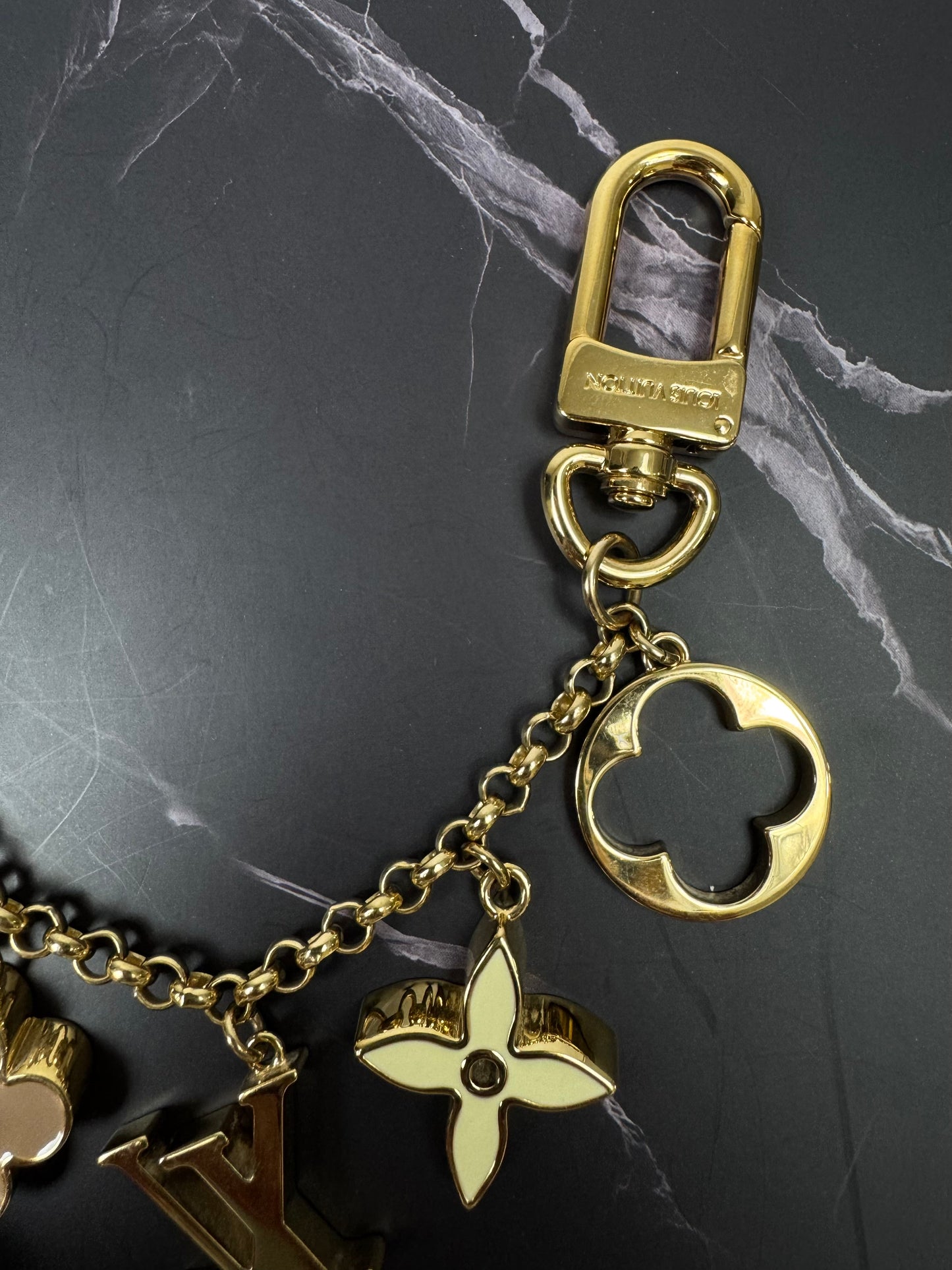 Louis Vuitton Monogram Charm Chain Key Holder / Bag Charm