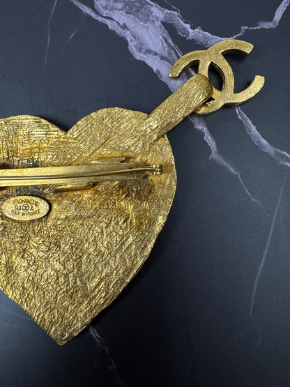 Chanel Arrow Heart Brooch — 1993 (Runway Era)