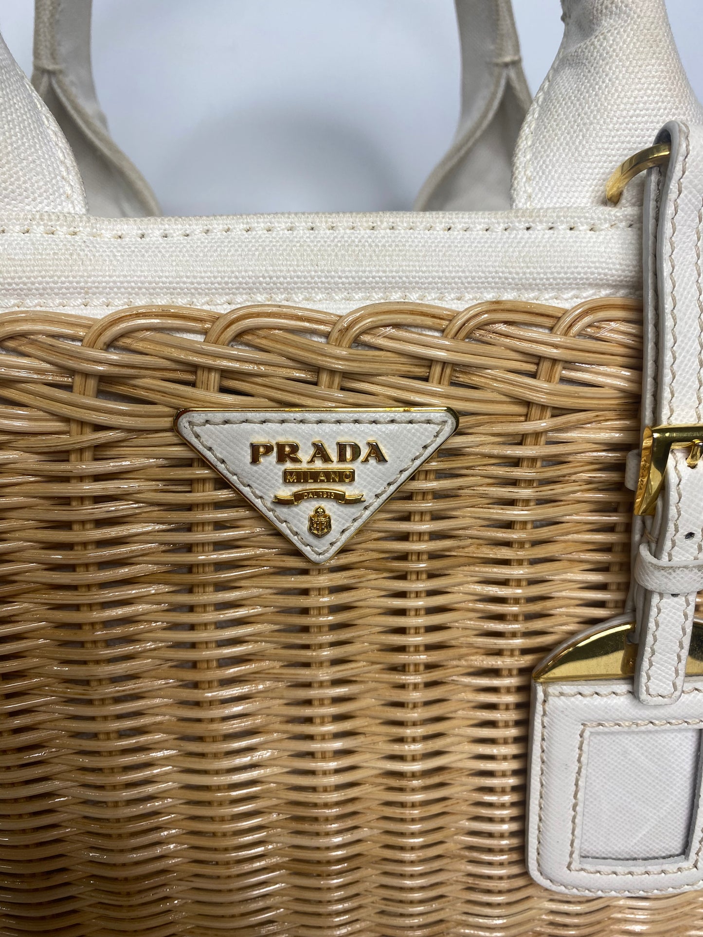 Prada Wicker basket bag