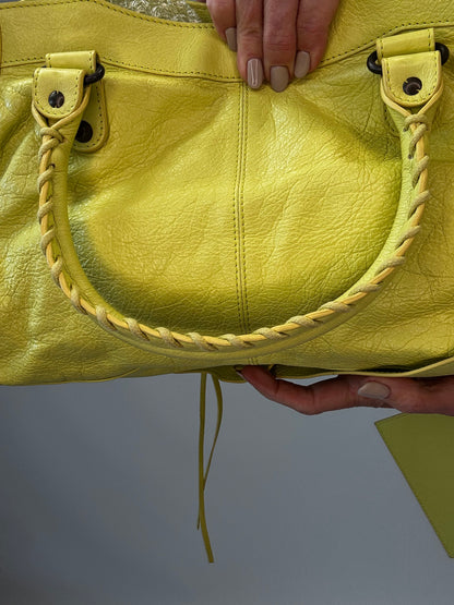Balenciaga Agneau Classic Hardware Part Time Bag - Yellow