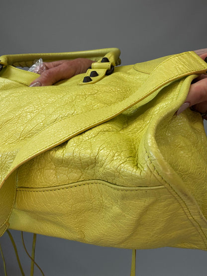Balenciaga Agneau Classic Hardware Part Time Bag - Yellow