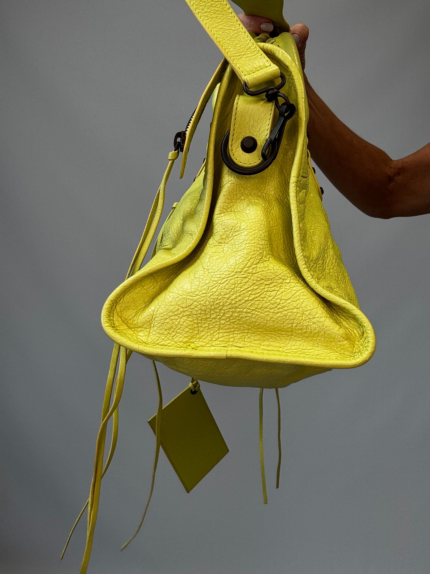 Balenciaga Agneau Classic Hardware Part Time Bag - Yellow
