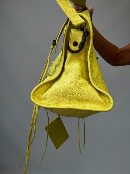 Balenciaga Agneau Classic Hardware Part Time Bag - Yellow