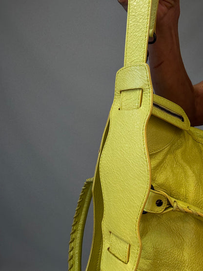 Balenciaga Agneau Classic Hardware Part Time Bag - Yellow