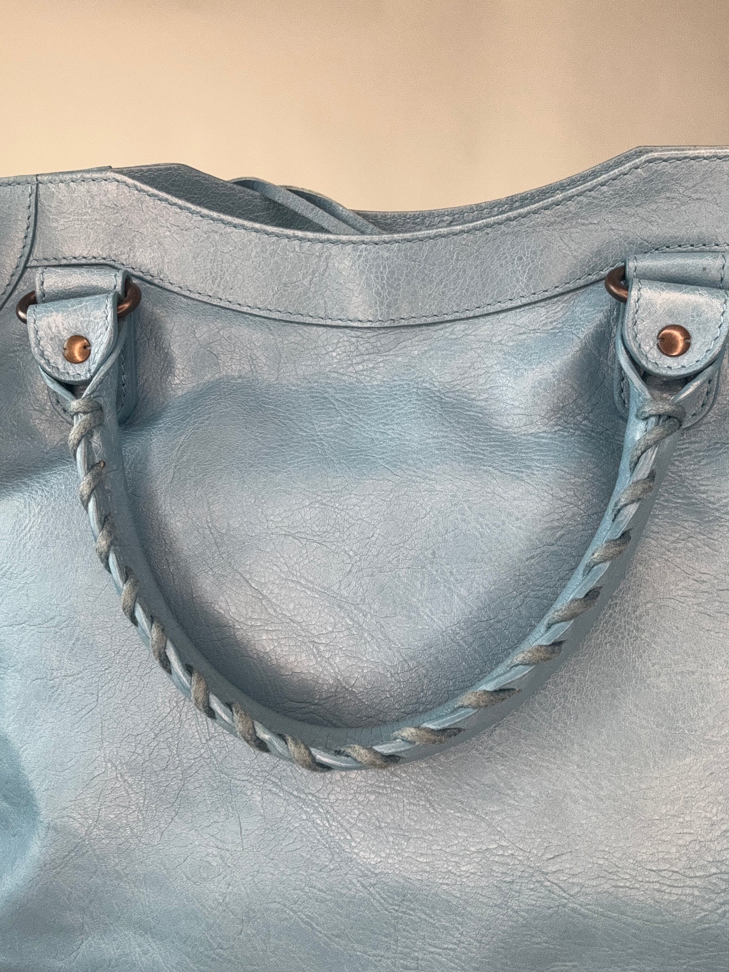 Balenciaga Agneau Classic Velo Bleu -  Indigo Hand Bag