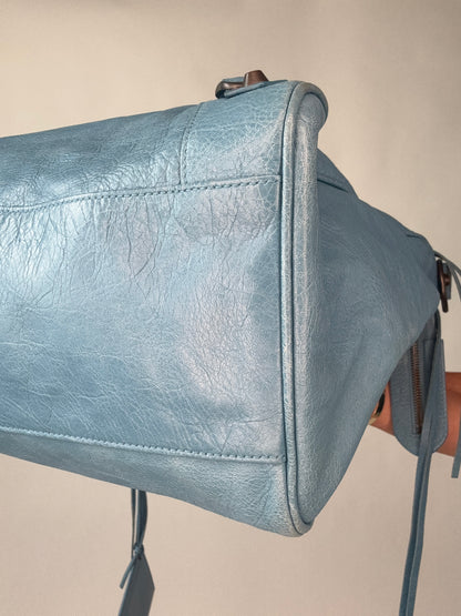 Balenciaga Agneau Classic Velo Bleu -  Indigo Hand Bag
