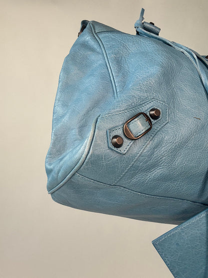 Balenciaga Agneau Classic Velo Bleu -  Indigo Hand Bag