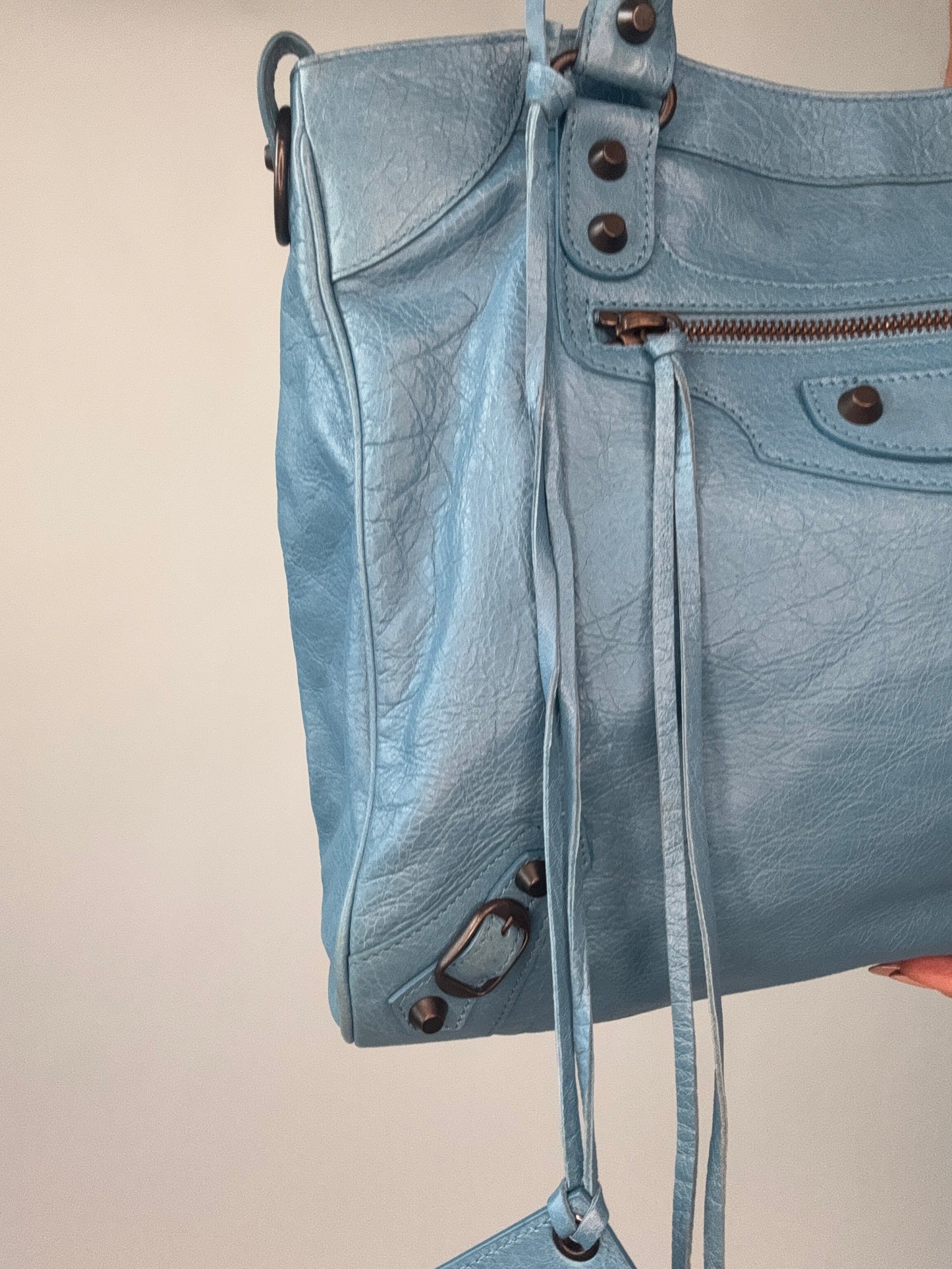 Balenciaga Agneau Classic Velo Bleu -  Indigo Hand Bag