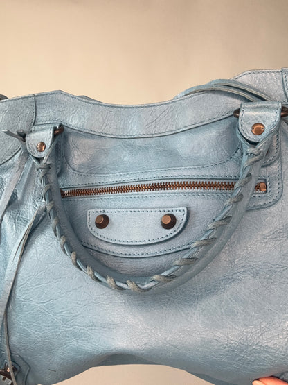 Balenciaga Agneau Classic Velo Bleu -  Indigo Hand Bag