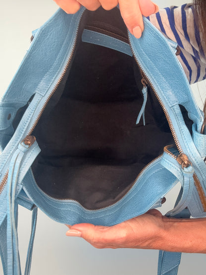 Balenciaga Agneau Classic Velo Bleu -  Indigo Hand Bag