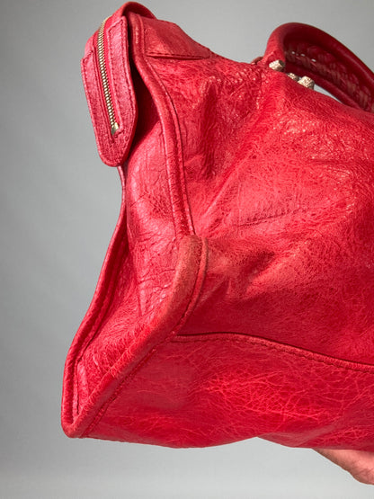 Balenciaga Agneau Giant 12 City - Rouge Lipstick