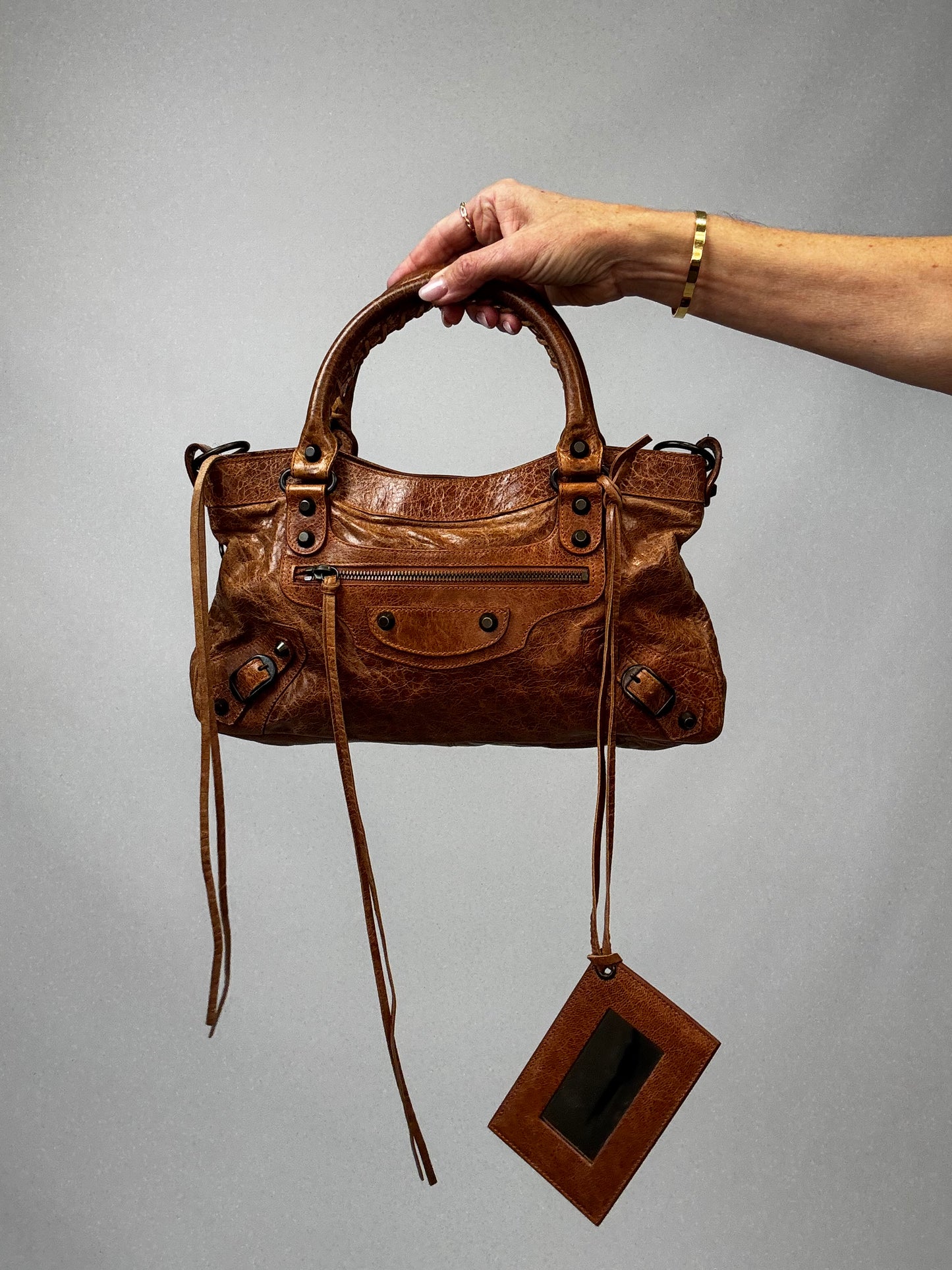 Balenciaga The First 2Way Shoulder Handbag - Brown
