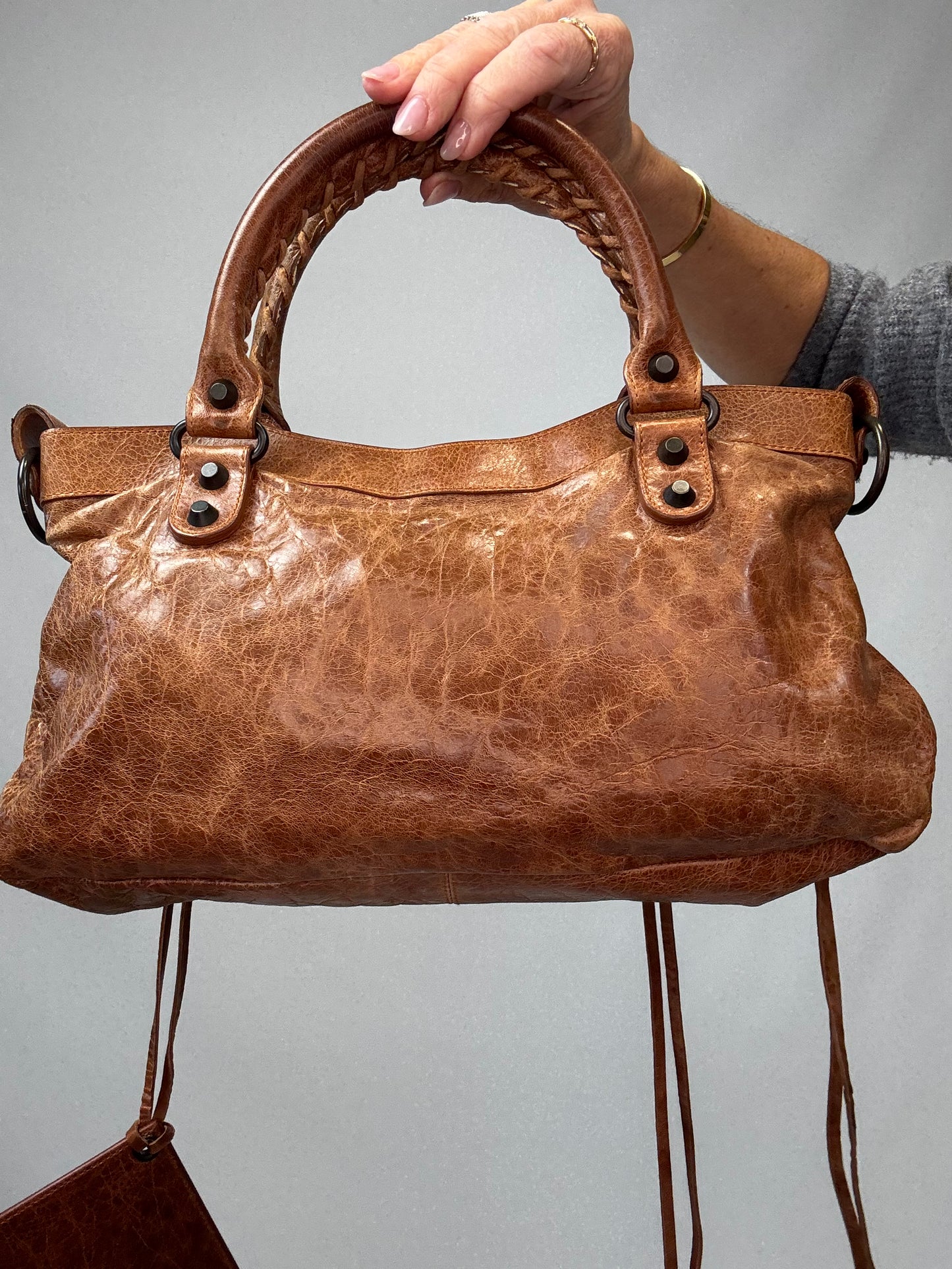 Balenciaga The First 2Way Shoulder Handbag - Brown