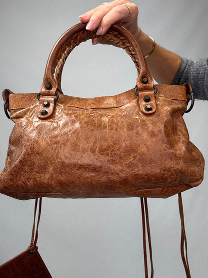 Balenciaga The First 2Way Shoulder Handbag - Brown