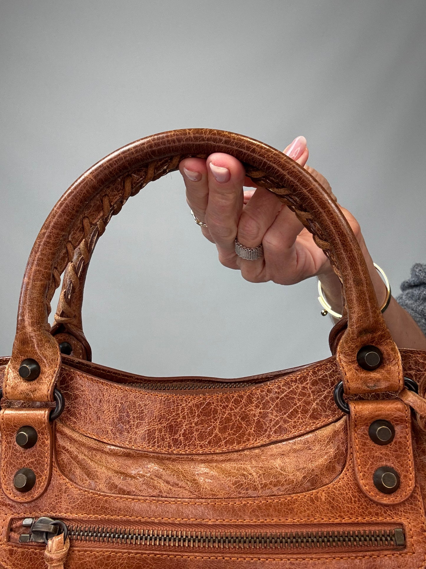 Balenciaga The First 2Way Shoulder Handbag - Brown